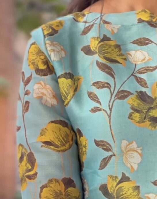 Ocean Floral Kurti - Image 3
