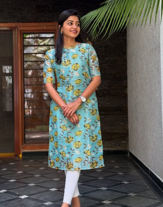 Ocean Floral Kurti