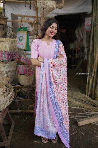 Lavender Handloom Suit